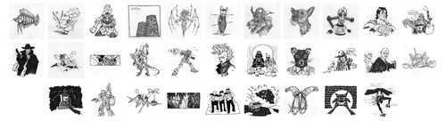 grid of all my Inktober posts'