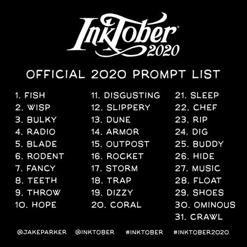 the 2020 list of prompts