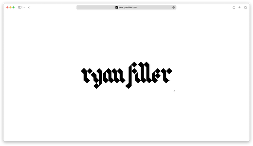 screenshot of beta.ryanfiller.com that corresponds with the additions from this blog post