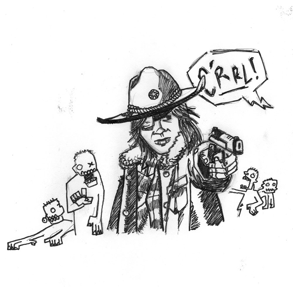Carl Grimes from The Walking Dead illustration
