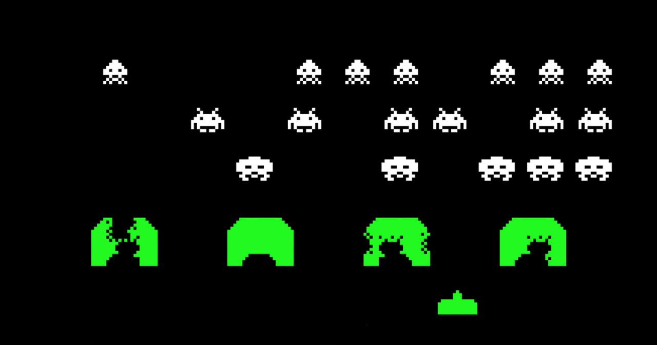 Space Invaders screen