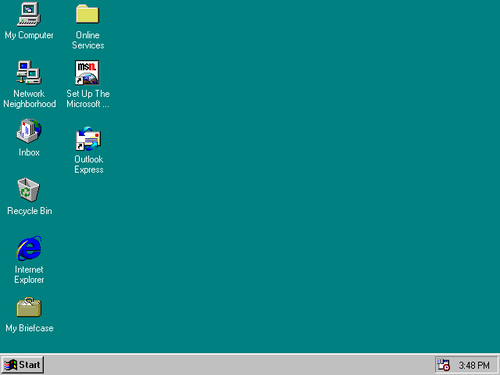 Windows 95 desktop